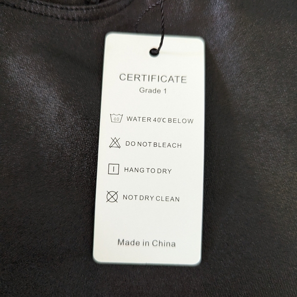 SHEIN Apperloth A High Waist PU Vegan Leather Skinny Pants NWT Size L - Picture 10 of 10